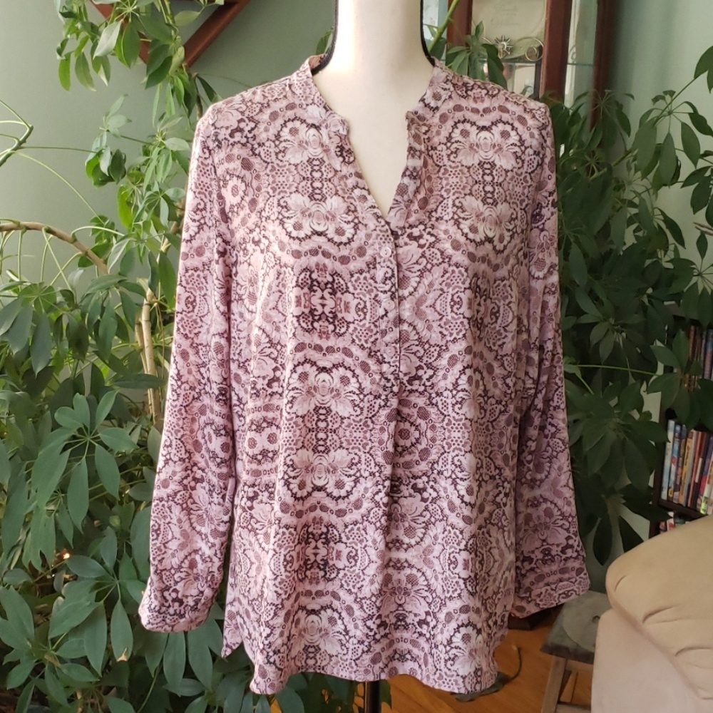 Notations petite  long sleeve blouse